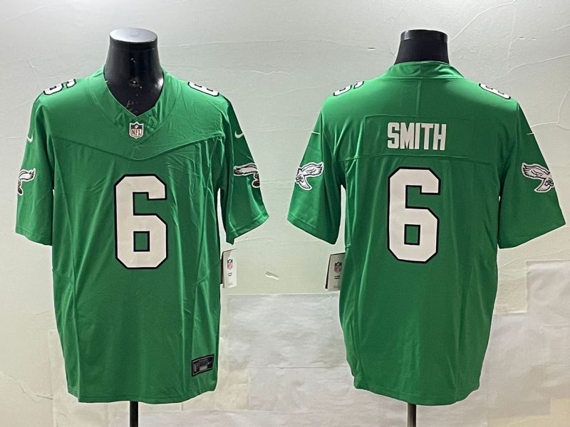Men Philadelphia Eagles #6 Smith Green three generations 2025 Nike Vapor Limited NFL Jersey style 1->philadelphia eagles->NFL Jersey